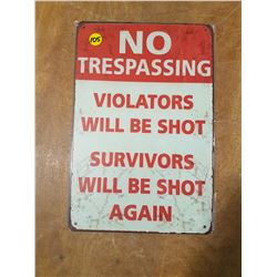 12" X 8" Tin  (Reproduction)