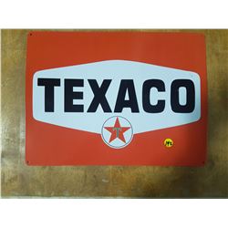 Embossed Texaco Tin Sign 17" X 13" (Reproduction)