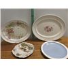Image 1 : 2 English platters, 1 phoenix dish, 2 wedgewood plates