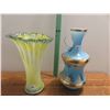 Image 1 : Green yellow case, blue vase jug, 12" tall
