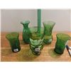 Image 1 : 5 green vases