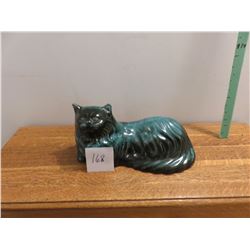 Blue mountain pottery cat - 6" x 12"