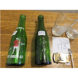 Mountie belt buckle - spoon, 2 glasses/embossed mountie