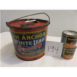 Old paint cans, great graphics