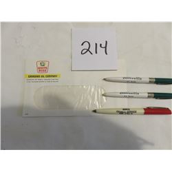 White Rose envelope - Texaco pin PA, BA pen, Hudson pen
