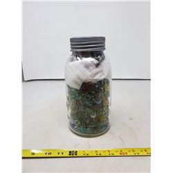 LARGE JAR OF MARBLES