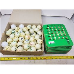 BINGO BALLS + CARDS VINTAGE