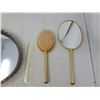 Image 3 : COMB BRUSH, MIRROR SET ON OVAL MIRROR BASE