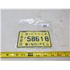 Image 1 : 1980 WINNIPEG BICYCLE LICENSE PLATE