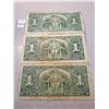 Image 2 : 3 1937 Canadian $1.00 bills
