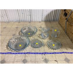 7 THUMP PRINT GLASSWARE