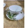 Image 6 : ADDERLY FINE BONE GLASS 3 PLATES + TEACUP AND SAUCER