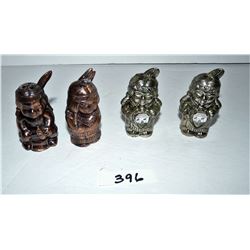 Native American Metal Salt & Pepper Shakers