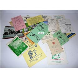 Variety of Golf Course Score Cards from 1970s & 80s