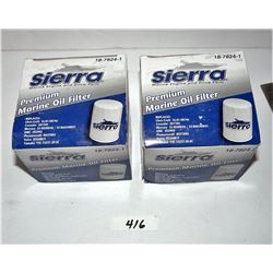 Sierra Premium Marine Oil Filter 18-7824-1 (x2) New In Box