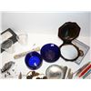 Image 3 : Miscellaneous Spoons, Butterfly Napkin Rings, Cobalt Blue Dish & Shaving Soap, etc.