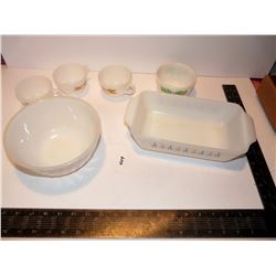 Anchor Hocking Fireking Dishes (The Drippings Dish Is Not AH)