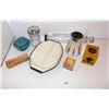 Image 1 : Rolling Pin, Butter/Cookie Press, Anchor Hocking Lunch Container, Gemco Glass, Parmesan Shaker,  Fit