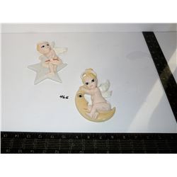 Angel on Star and Moon Wall Plaques