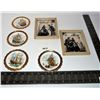 Image 1 : Two (2) Victorian Silhouette Pictures; Four (4) Small Royal Grafton Wall Hanging Plates Ships