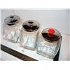 Image 4 : Three (3) Glass Store Display Jars With Lids