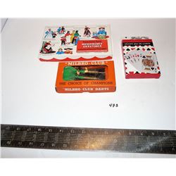Pennsylvania Dutch Neighborly Greeting Cards; Milbro Darts; Jumbo Playing Cards