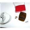 Image 3 : Dog Dish, Collie Belt Buckle & One (1) Collie Cufflink