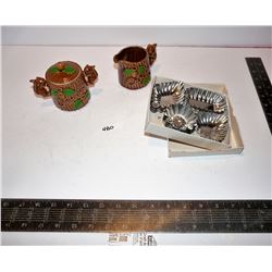 Squirrel (Japan) Creamer & Sugar; Tartlett Tins (Sweden)