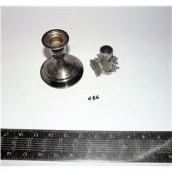 Vintage Towle & Seagull Pewter Candle Holders