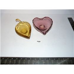 Vintage Bubble Glass Dishes (2)