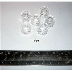 Crystal Napkin Holders (Pinwheel?) Set Of 6