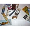 Image 4 : Cigar Boxes, Cheez Whiz Jars, Aprons, Books, Belt Buckle, Fishing Lure, Etc.