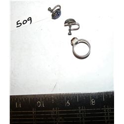 Sterling Earrings & Ring Size 6.5