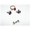Image 4 : Sterling Earrings & Ring Size 6.5
