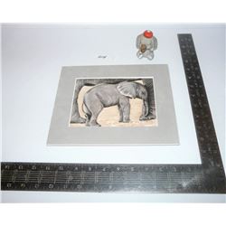 Elephant Picture & Figurine (Enesco)