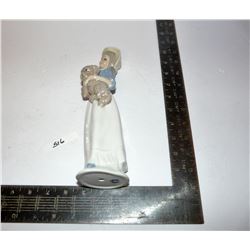 Tengra Hand Made In Spain Figurine - Girl With Dog