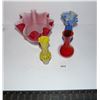 Image 1 : Vintage Handkerchief Glass, Small Vases