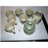 Image 1 : Royal Doulton Lambethware "EarthFlower" Cups, Creamer & Sugar (There may be a hairline crack in one 