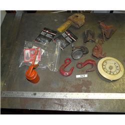 Vintage Thermometer, Wesco Oil Can, Mini Vice, Etc.