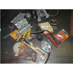 Hinges, Wire cutter, Battery Tester, Etc.