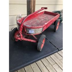 Late '30s early '40s red wagon, stainless trim