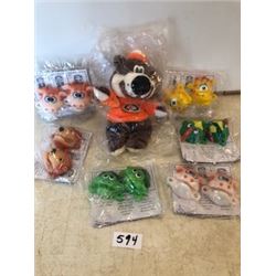 A&W Root Bear & Collection of shoelace decorations