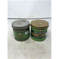 Pair Ogden's Tobacco Tins Two Different Designs