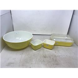 Vintage Pyrex Dishes - Butter Dishes, Bowl, Casserole With Lid