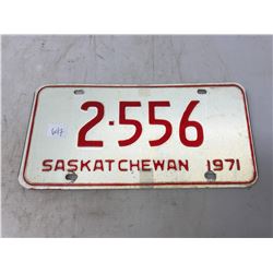 Mint Low Number 1971 Saskatchewan License Plates