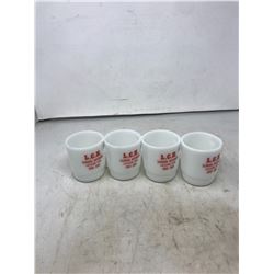Anchor Hocking Fire King - set of 4 Lafleche School Reunion Coffee Mugs