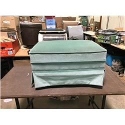 Green Velvet Foot Stool