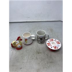 Holt Howard Collectibles - Cup, Candle Holder, Rooster Ornament