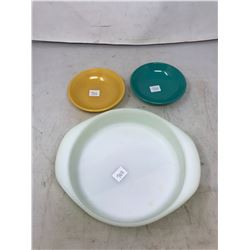 Pyrex Baking Dish, Lime Green WHL (2) Anchor Hocking Small Bowls