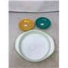 Image 1 : Pyrex Baking Dish, Lime Green WHL (2) Anchor Hocking Small Bowls